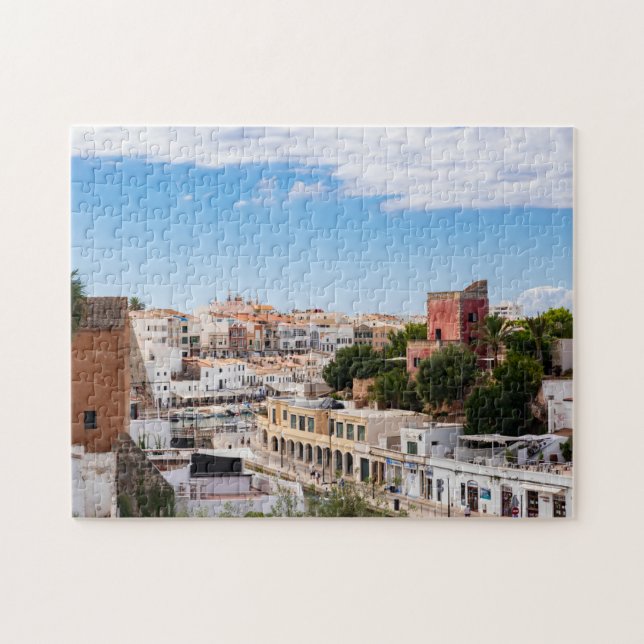 Aussicht auf den Hafen und die Stadt Ciutadella -  Puzzle (Horizontal)