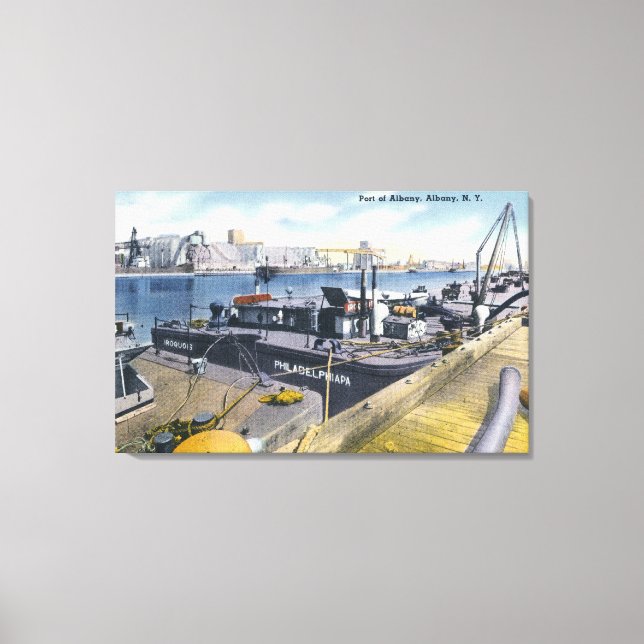 Aussicht auf den Hafen von Albany, auf der Insel I Leinwanddruck (Vorderseite)