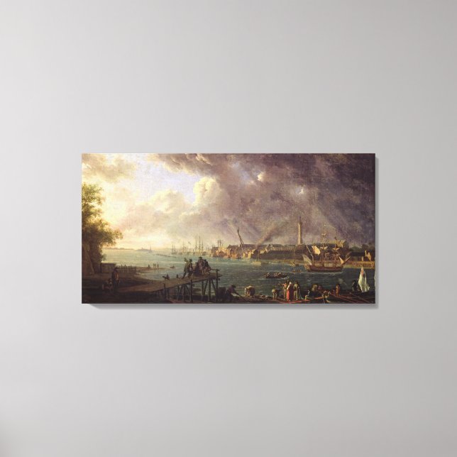 Aussicht auf den Hafen von Lorient Leinwanddruck (Vorderseite)