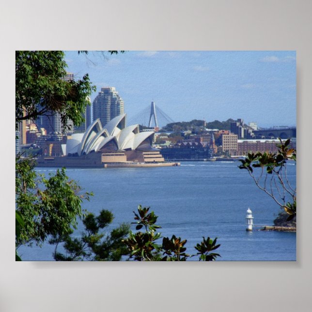 Aussicht auf den Hafen von Sydney Poster (Vorne)