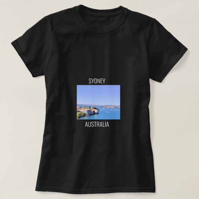 Aussicht auf den Hafen von Sydney T-Shirt (Design vorne)