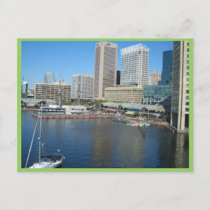Aussicht auf den Innenhafen von Baltimore, Md. Postkarte