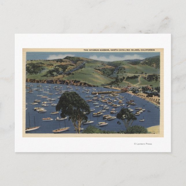 Aussicht auf den Isthmus-Hafen Postkarte (Vorderseite)