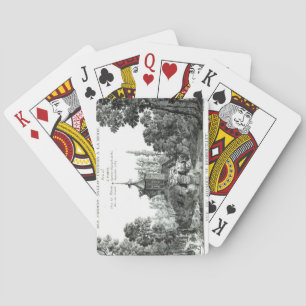 Aussicht auf den Kiosk in Rembouillet, von "Jardin Spielkarten