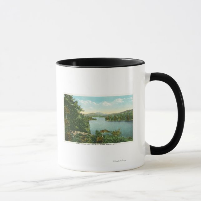 Aussicht auf den Lower Saranac Lake von Bluff Isla Tasse (Rechts)