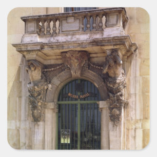 Aussicht auf den Museumseingang Quadratischer Aufkleber