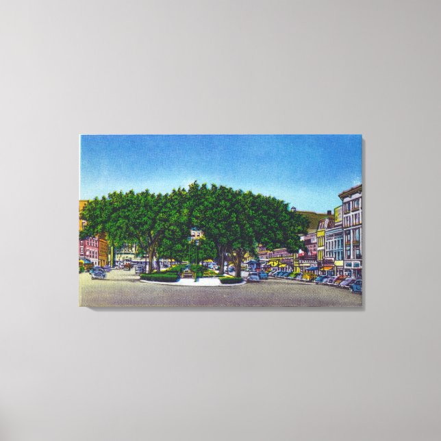 Aussicht auf den öffentlichen Platz # 2 Leinwanddruck (Vorderseite)