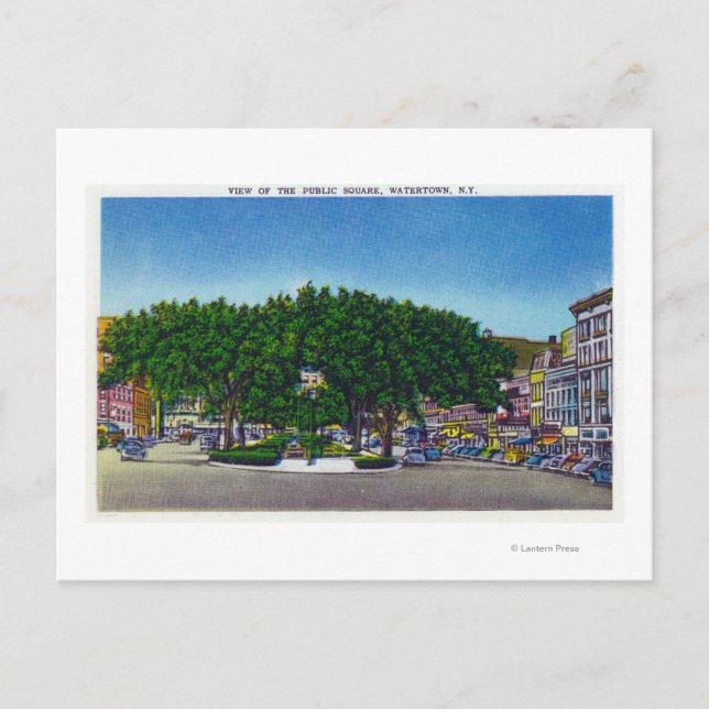 Aussicht auf den öffentlichen Platz # 2 Postkarte (Vorderseite)