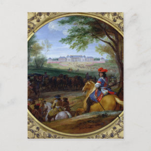 Aussicht auf den Palast von Versailles im Jahre 16 Postkarte
