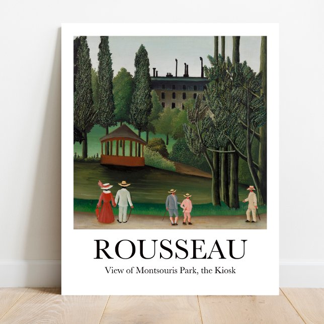 Aussicht auf den Park Montsouris, Kiosk Henri Rous Poster (Parisian Charm: Rousseau's "Montsouris Park." Museum-quality poster)