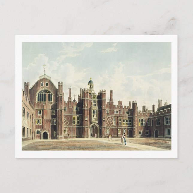 Aussicht auf den Quadrangle im Hampton Court Palac Postkarte (Vorderseite)
