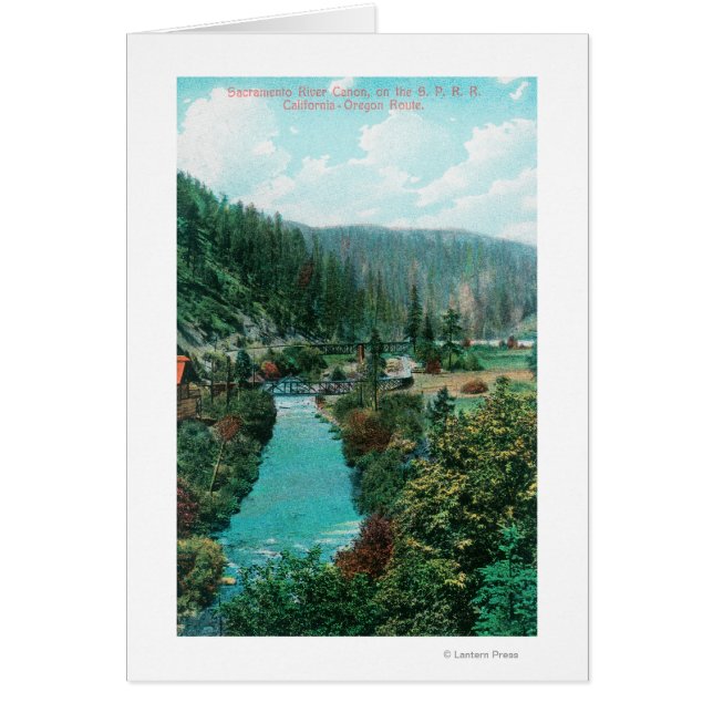 Aussicht auf den Sacramento River Canyon auf SP (Vorne)