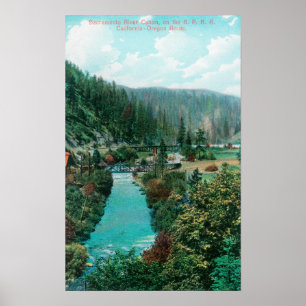 Aussicht auf den Sacramento River Canyon auf SP Poster