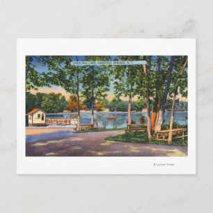 Aussicht auf den Saratoga-See Postkarte