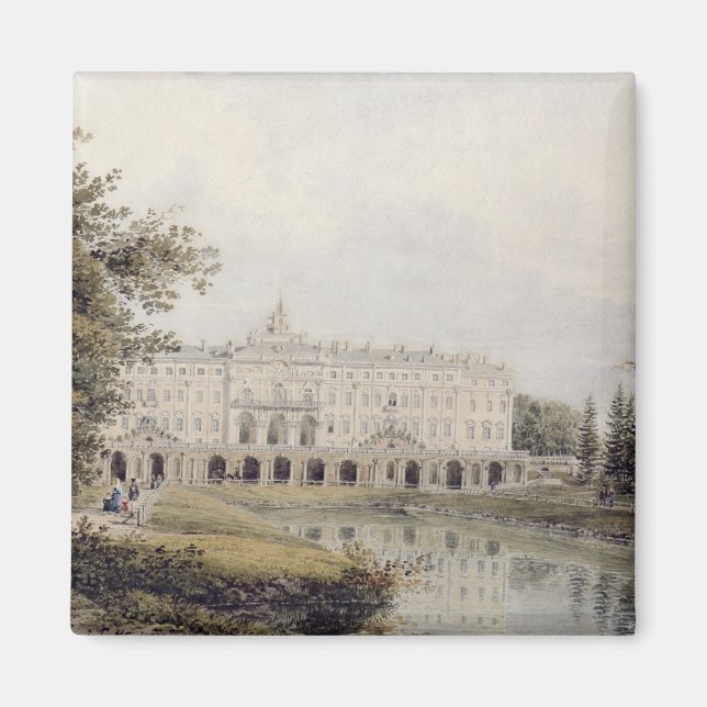 Aussicht auf den Schloss Strelna bei St. Petersbur Magnet (Vorne)