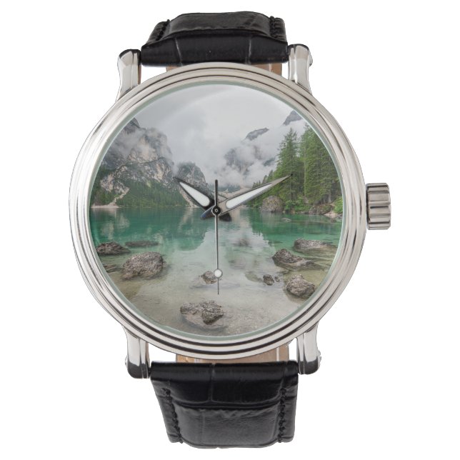 Aussicht auf den See Armbanduhr (Vorderseite)