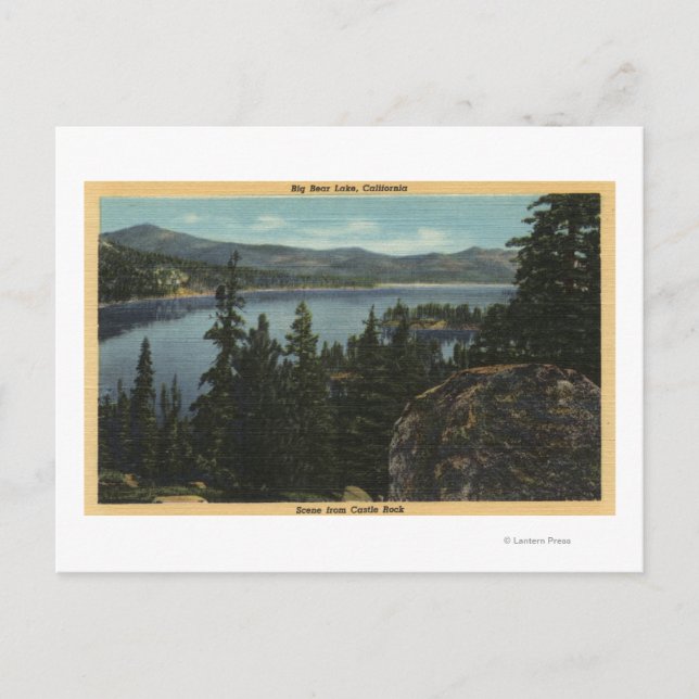Aussicht auf den See vom Castle Rock Postkarte (Vorderseite)