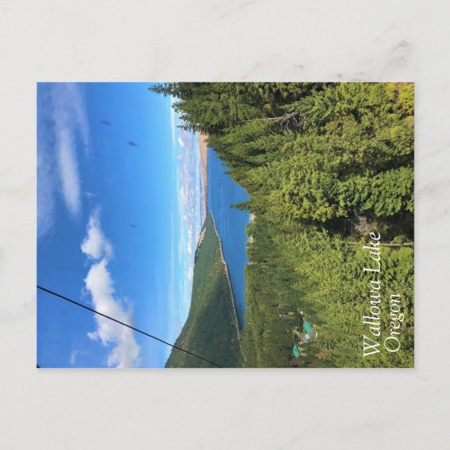Aussicht auf den See Wallowa, Oregon Postkarte (Vorderseite)