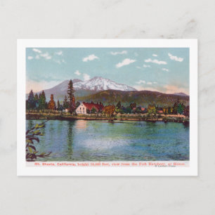 Aussicht auf den Shasta-Berg aus der Fischhalle Postkarte