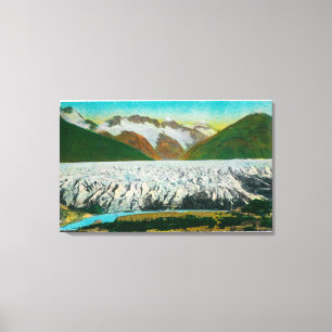 Aussicht auf den Spencer Glacier, in der Nähe von Leinwanddruck