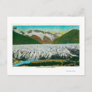 Aussicht auf den Spencer Glacier, in der Nähe von Postkarte