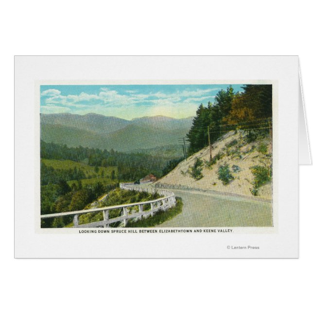 Aussicht auf den Spruce-Hügel vor dem Keene-Tal (Vorderseite (Horizontal))