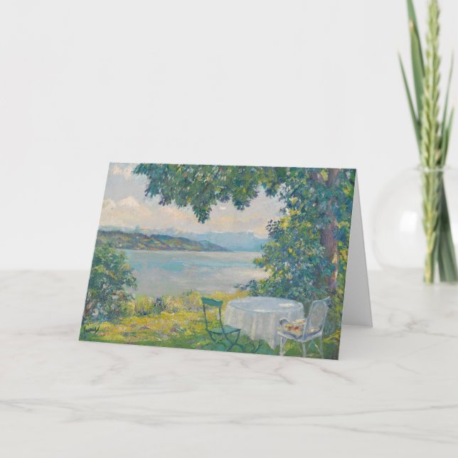 Aussicht auf den Starnberger See | Edward Cucuel Karte (Vorderseite)