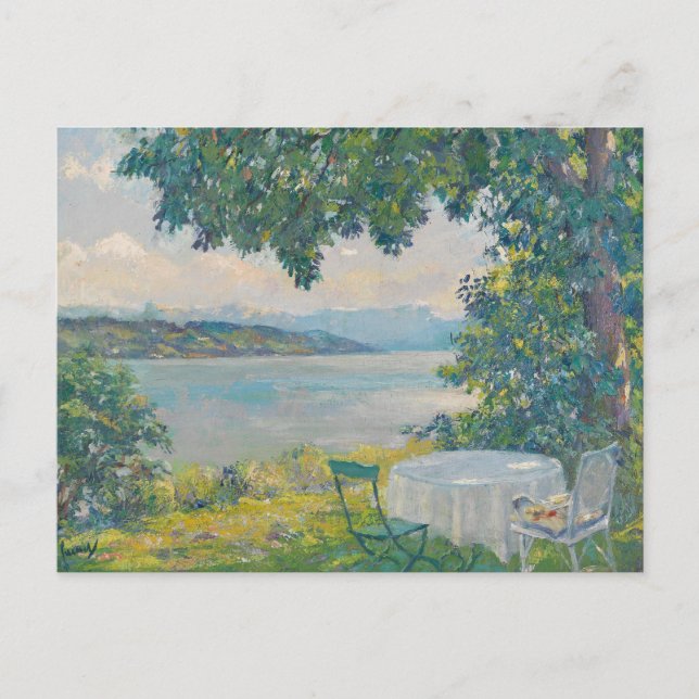 Aussicht auf den Starnberger See | Edward Cucuel Postkarte (Vorderseite)