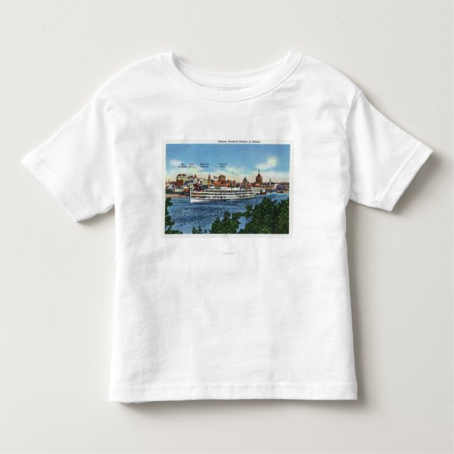 Aussicht auf den Steamer Hendrick Hudson Kleinkind T-shirt (Vorderseite)