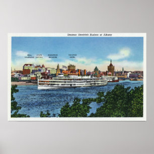 Aussicht auf den Steamer Hendrick Hudson Poster
