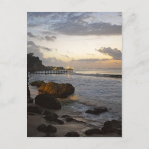 Aussicht auf den Strand von Bali Postkarte
