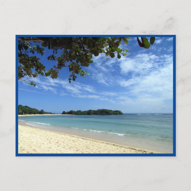 Aussicht auf den Strand von Bali Postkarte (Vorderseite)