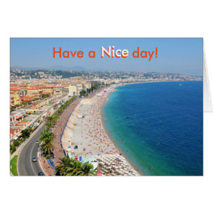 Aussicht auf den Strand von Nizza, Frankreich