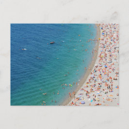 Aussicht auf den Strand von Nizza, Frankreich Postkarte