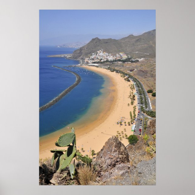 Aussicht auf den Strand von Teneriffa Poster (Vorne)