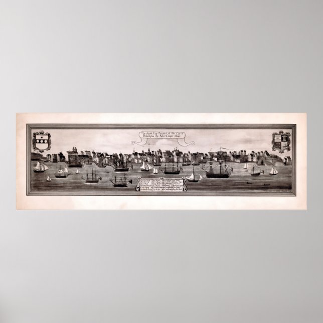 Aussicht auf den Südosten der Stadt Philadelphia Poster (Vorne)