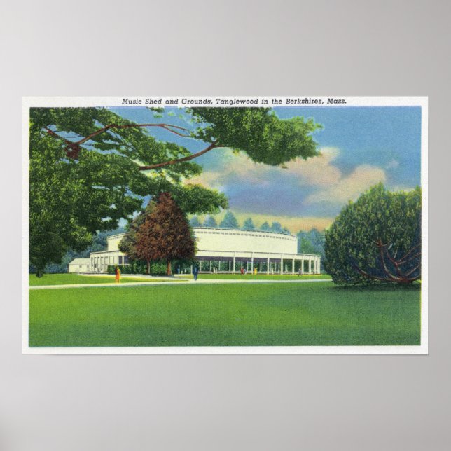 Aussicht auf den Tanglewood Music Shed and Grounds Poster (Vorne)