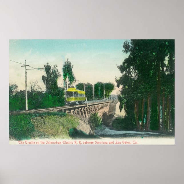 Aussicht auf den Trestle auf der Intercity-Bahn Poster (Vorne)