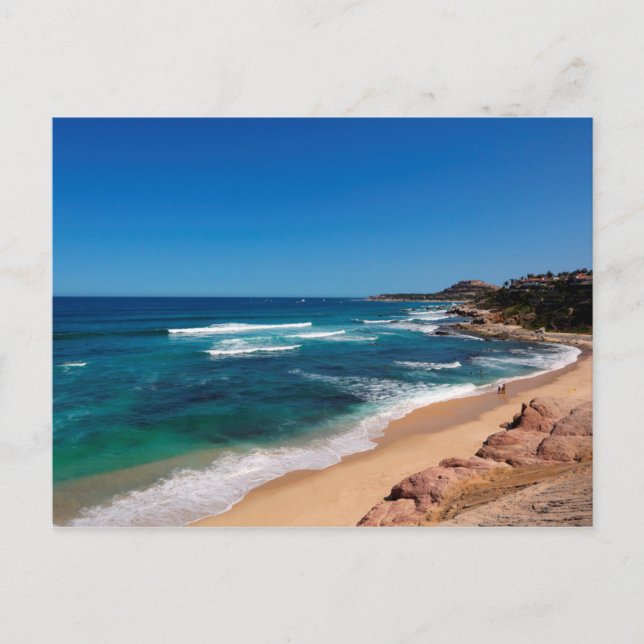 Aussicht auf den tropischen Strand Postkarte (Vorderseite)