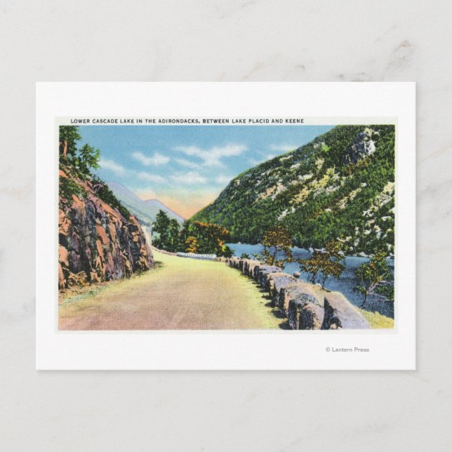 Aussicht auf den unteren Kaskadensee Postkarte (Vorderseite)