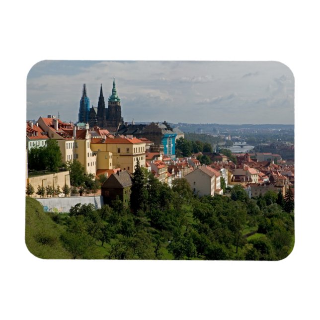 Aussicht auf den Veitsdom, Prag, Tschechien Magnet (Horizontal)