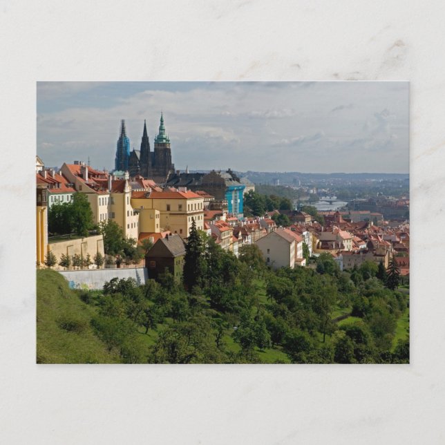 Aussicht auf den Veitsdom, Prag, Tschechien Postkarte (Vorderseite)