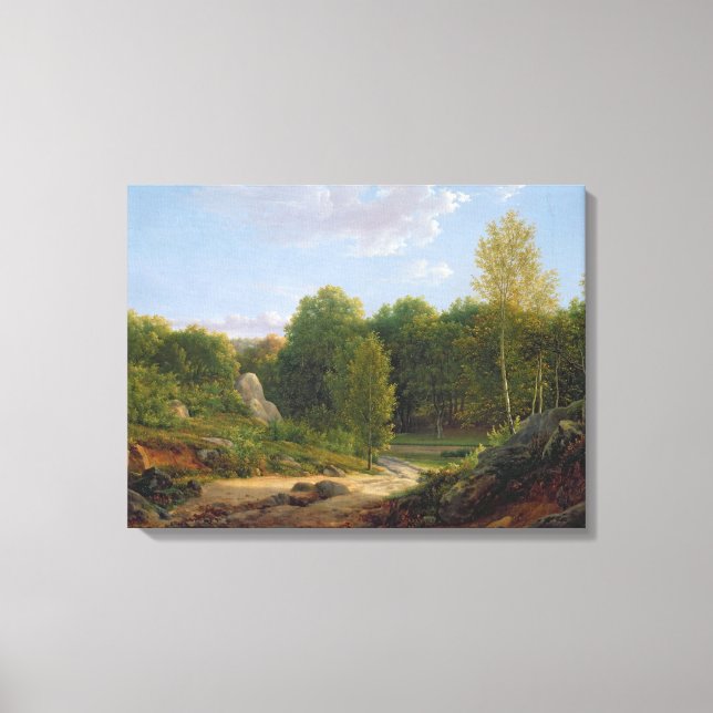 Aussicht auf den Wald von Fontainebleau, 1829 Leinwanddruck (Vorderseite)
