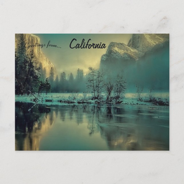 Aussicht auf den Yosemite Nationalpark California Postkarte (Vorderseite)