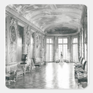 Aussicht auf die 1640 entworfene Galerie d'Hercule Quadratischer Aufkleber