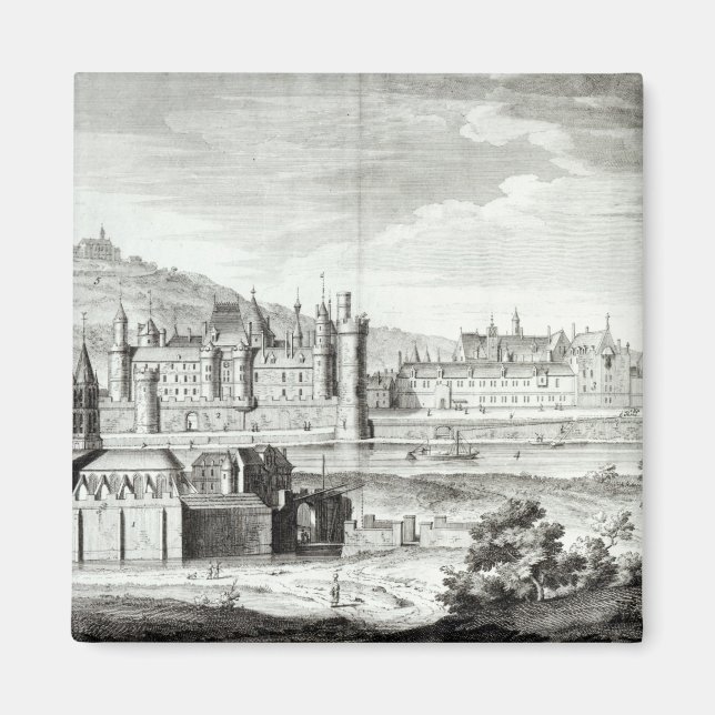 Aussicht auf die Abtei von Saint-Germain-des-Pres Magnet (Vorne)