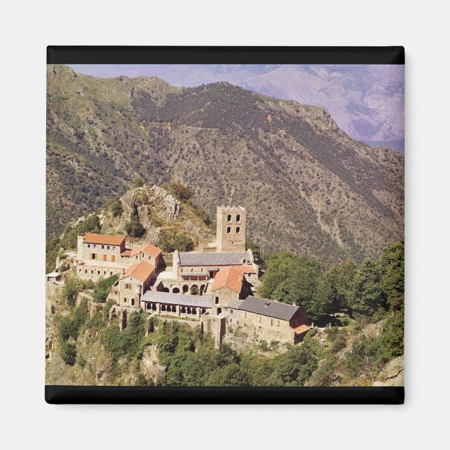 Aussicht auf die Abtei von St. Martin du Canigou Magnet (Vorne)