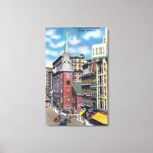 Aussicht auf die alte Süd-Tagungshalle Leinwanddruck