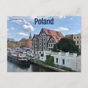 Aussicht auf die Altstadt von Bydgoszcz Polen Postkarte