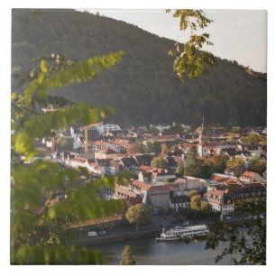 Aussicht auf die Altstadt von Heidelberg Fliese
